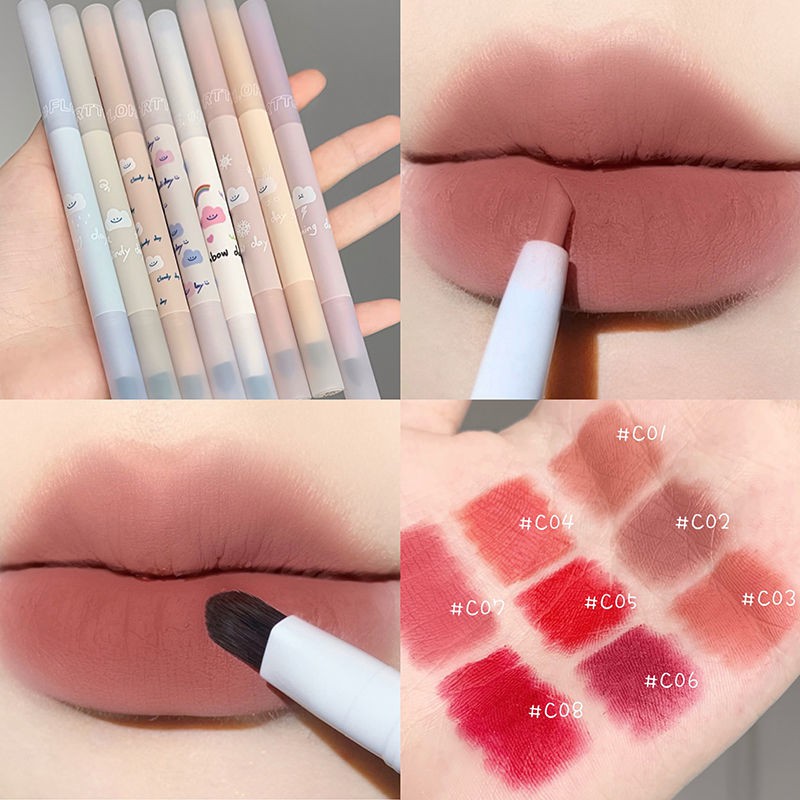 Son môi hai đầu FLORTTE chống thấm nước lâu trôi không lem màu