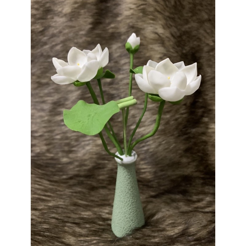 Bình hoa sen đất sét mini L