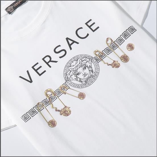 Áo Thun Cotton Tay Ngắn In Chữ Versace Thời Trang Dành Cho Cả Nam Và Nữ