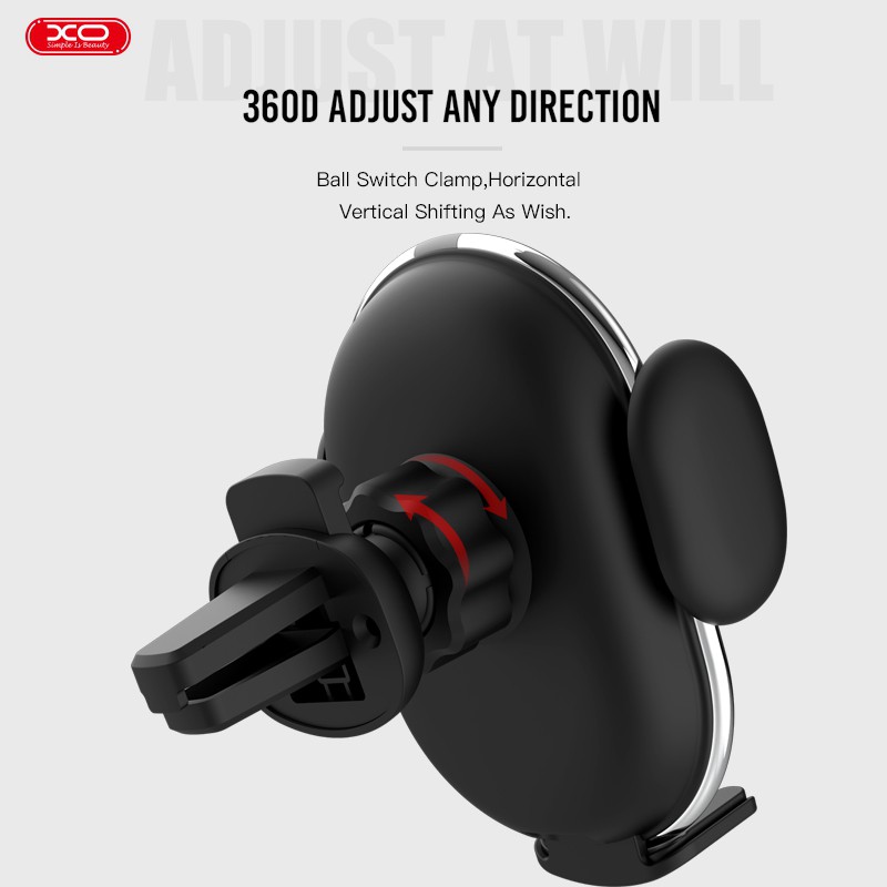 Dock sạc không dây trên xe hơi kiêm kẹp giữ điện thoại XO - WX013 | BigBuy360 - bigbuy360.vn