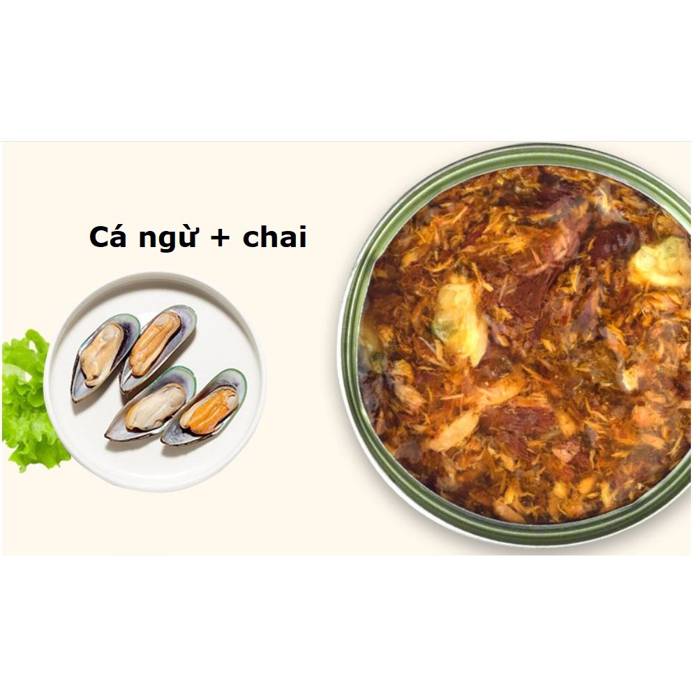 HanpetPate Lon lớn 170gr tiết kiệm - Orgo Pate cho mèo - Thịt cá ngừ Thức ăn ướt dạng mảnh đóng hộp cho mèo