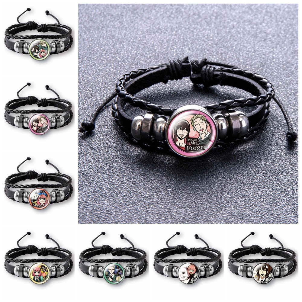 Vòng tay da lộn in hình SPY X FAMILY GIA ĐÌNH ĐIỆP VIÊN tiện lợi anime chibi xinh xắn thời trang