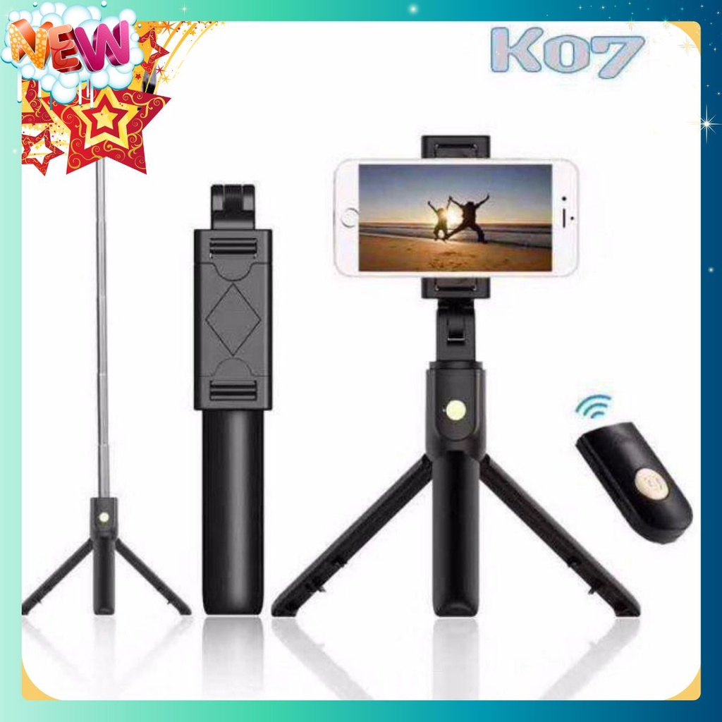 Gậy Chụp Ảnh Tự Sướng Bluetooth kiêm 3 Chân Đa Năng Live Stream Chụp Ảnh Gia Đình – Chụp Hình Selfie