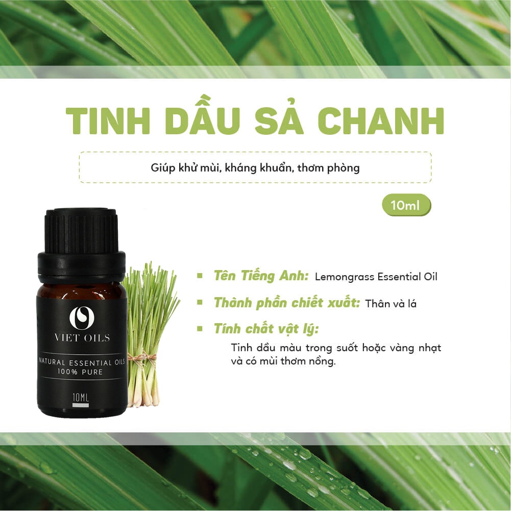 Tinh Dầu Sả Chanh 10ml Viet Oils