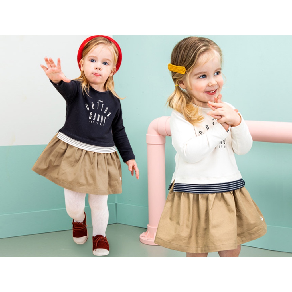 Váy đầm trẻ em kiểu Hàn Quốc 💖 Váy dài tay cho bé gái từ 9-24 tháng