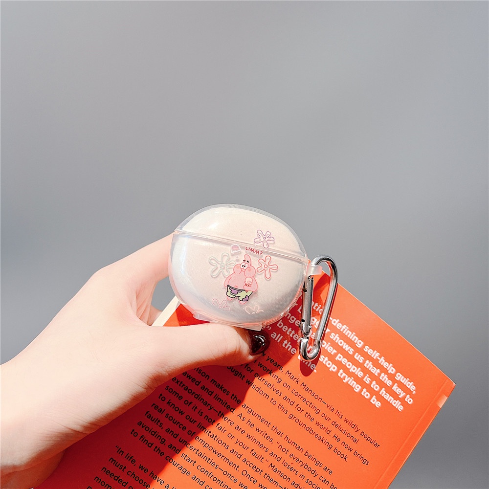 Vỏ Bảo Vệ Hộp Sạc Tai Nghe Edifier X2 Mềm Trong Suốt Hình Phi Hành Gia Mặt Cười