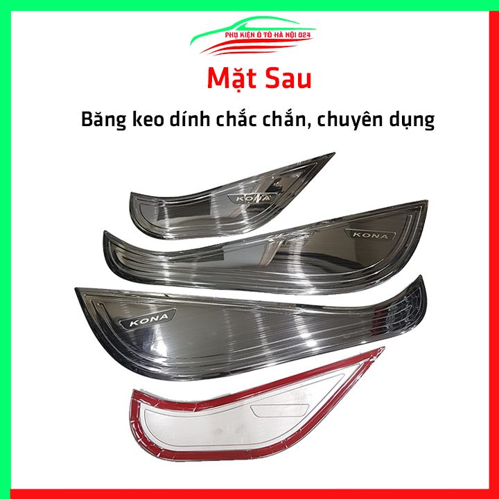 Bộ ốp tapli Kona 2018-2022 vân Titan chống xước va đập khi mở cửa và làm đẹp xe