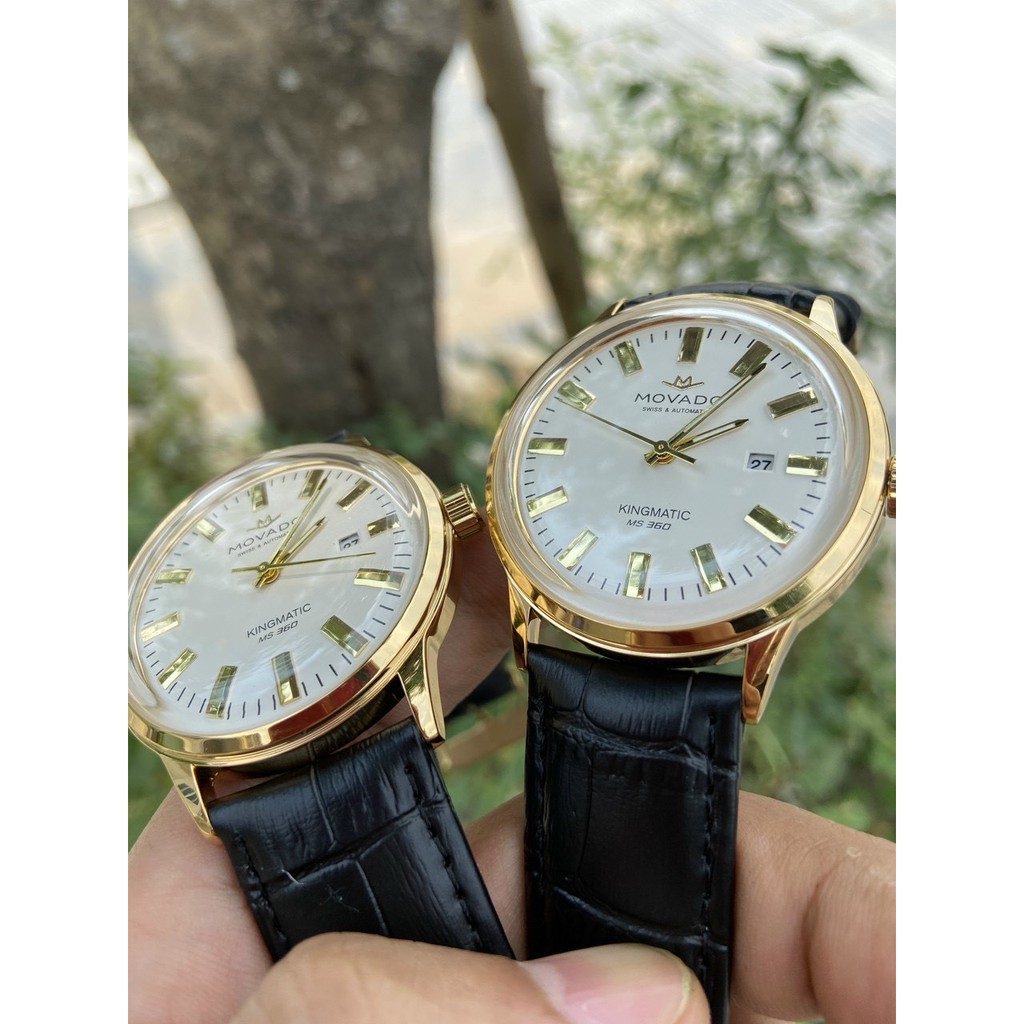 [Giảm 50%] Đồng Hồ Nam dây da thời trang Cao Cấp MOVADO thép nguyên khối, chống xước, chống nước!!!