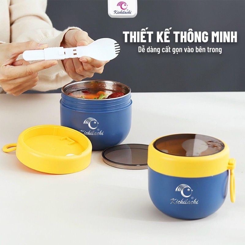 Ủ cháo Kichi CHÍNH HÃNG, cặp lồng giữ nhiệt Kichi