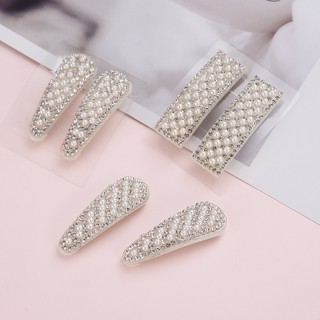 Kẹp tóc ngọc trai bản lớn