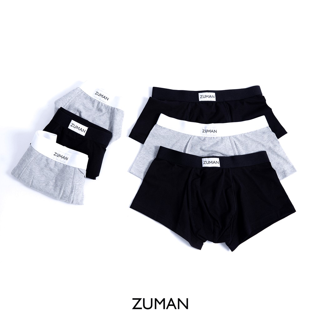 Quần lót nam DÁNG SỊP ĐÙI BOXER cotton co giãn 4 chiều ZUMAN 2021