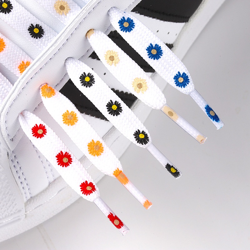 Converse Dây Giày Vải Canvas Cotton 8mm Họa Tiết Hoa Cúc Nhỏ Nhiều Màu Sắc Sáng Tạo  YM08