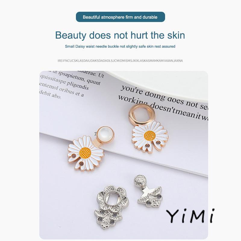 Nút Kim Loại Hình Hoa Cúc Nhỏ Gắn Eo Quần Jean Có Thể Tháo Rời