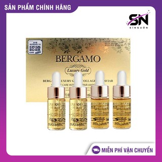 SET 4 LỌ HUYẾT THANH SĂN CHẮC DA BERGAMO LUXURY GOLD COLLAGEN & CAVIAR