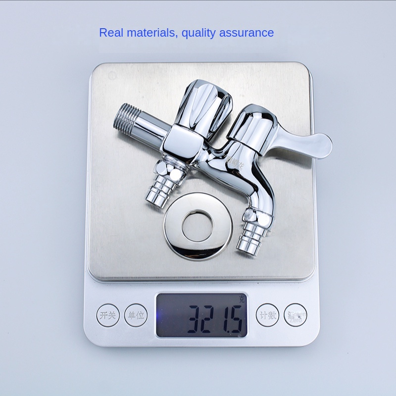 Vòi nước XINKUNLON hai đầu ra có van khóa gắn tường đa năng dành cho máy giặt