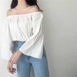 Áo trễ vai chất đũi