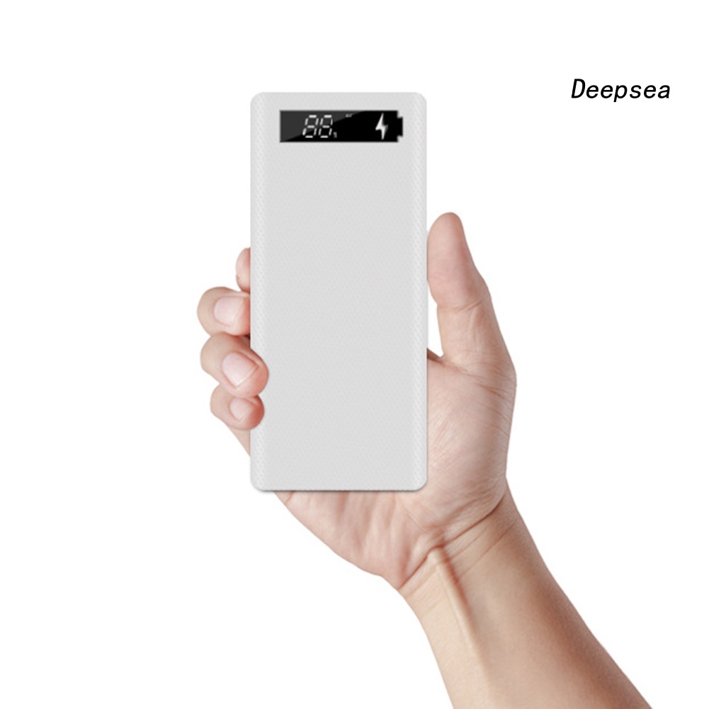 Vỏ Pin Sạc Dự Phòng Micro USB Type-C 18650 Màn Hình LCD DIY