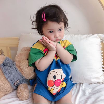Áo thun ngắn tay phong cách Hàn Quốc cho bé gái