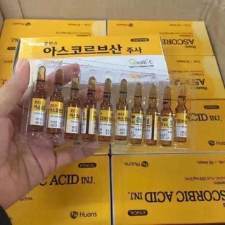 hộp serum Vitamin C Huons Hàn Quốc dạng ống ( hộp 50 ống )
