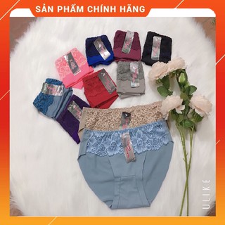 Combo 10 quần lót cạp ren nữ quần chip không đường viền 10 màu