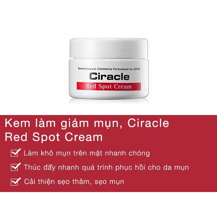 Kem Ngừa Mụn Hiệu Quả Ciracle Red Spot Cream 30ml