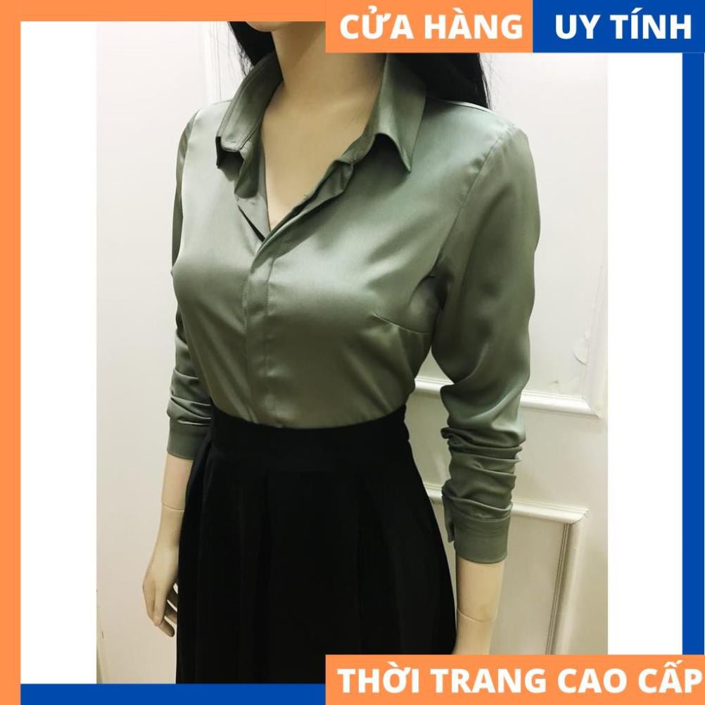 Áo sơ mi phi bóng tay dài phong cách [HÀNG CAO CẤP]