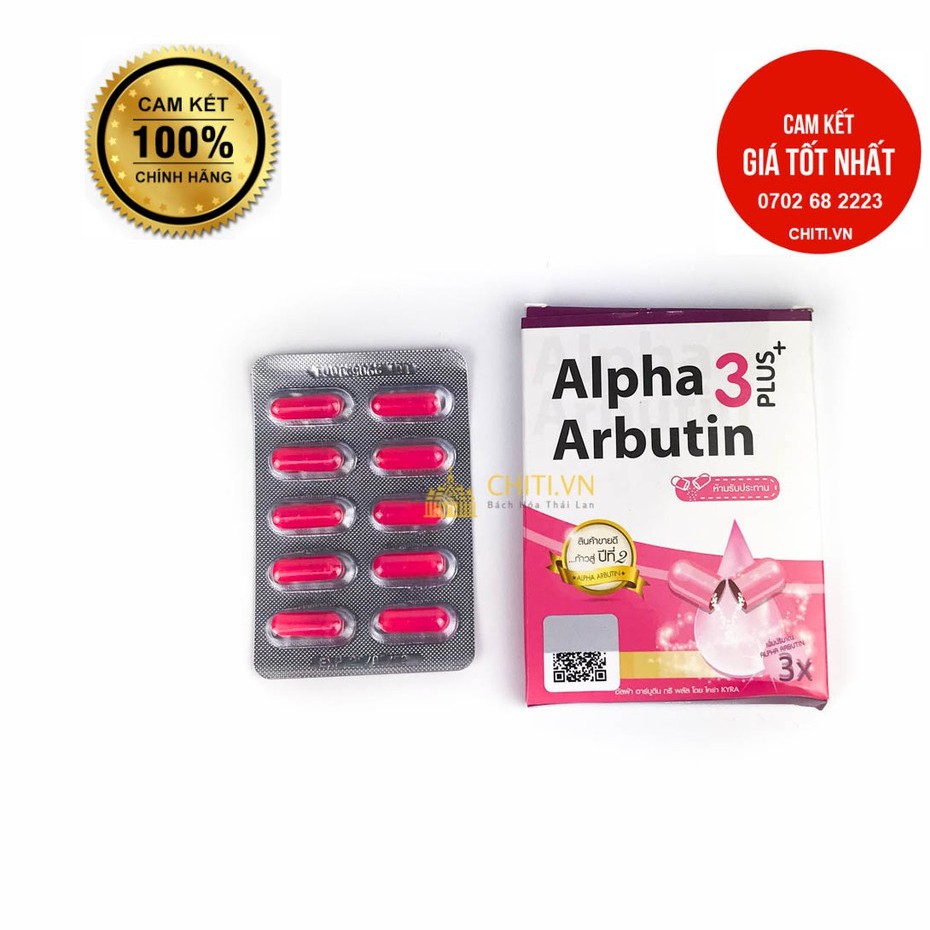 Vĩ 10 viên trộn trắng da Alpha Arbutin Thái Lan chính hãng | BigBuy360 - bigbuy360.vn