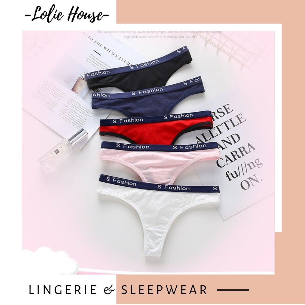 Quần lót lọt khe nữ cotton S Fashion dáng thể thao sport sexy LOLIE HOUSE - LK3 | BigBuy360 - bigbuy360.vn