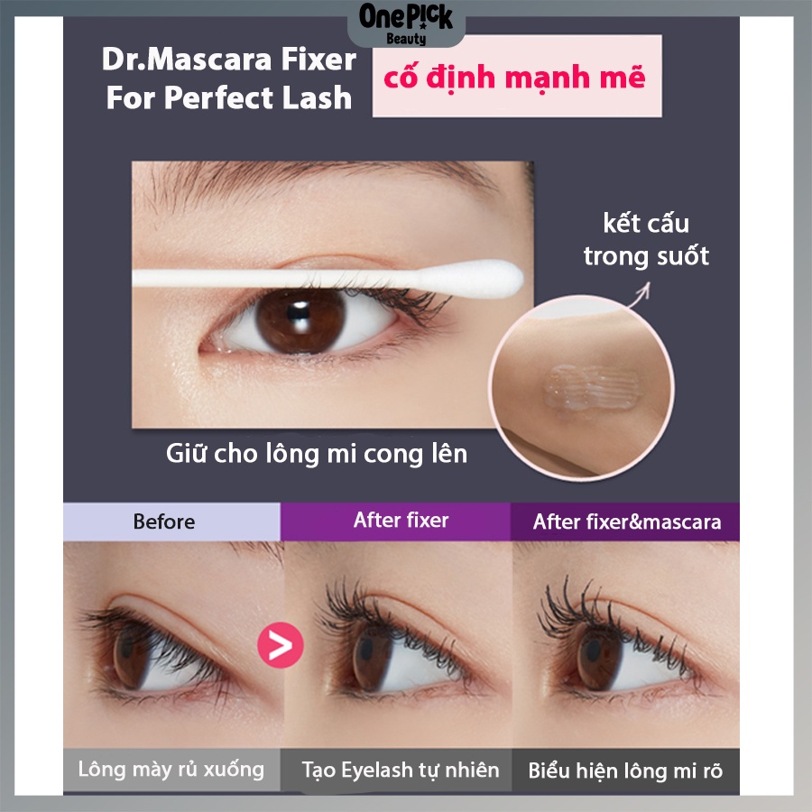 Mascara chải chuốt mi Dr. Mascara ETUDE HOUSE giữ nếp không lem không trôi cả ngày dài 6g