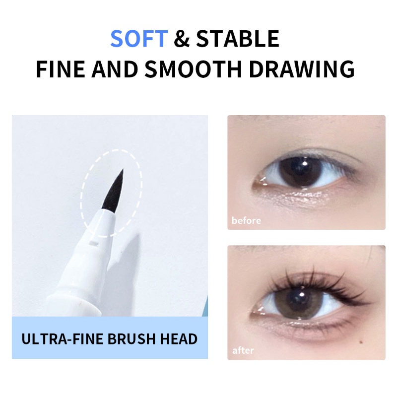 Ultra Bút Kẻ Lông Mày / Kẻ Mắt Hai Đầu Chống Thấm Nước Chống Nhòe Trang Điểm Tự Nhiên