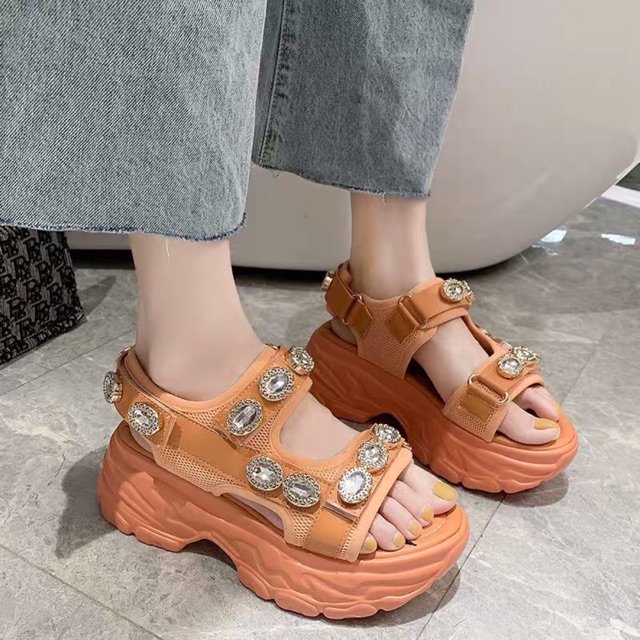 ODER SANDAL ĐẾ CAO 6 phân đính đá ulzzang