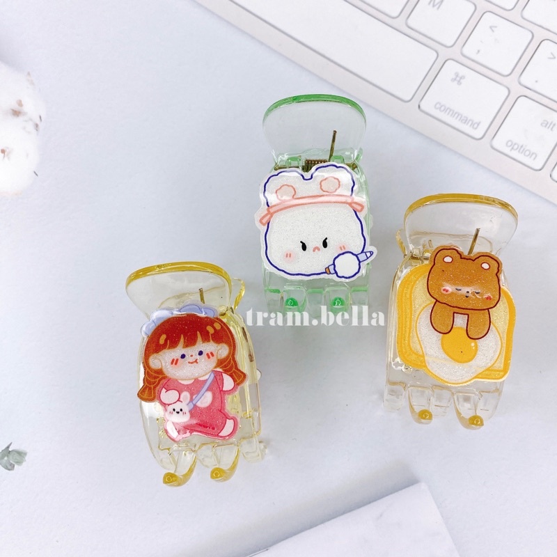 kẹp tóc càng cua 5 răng cao cấp nhiều hình k2