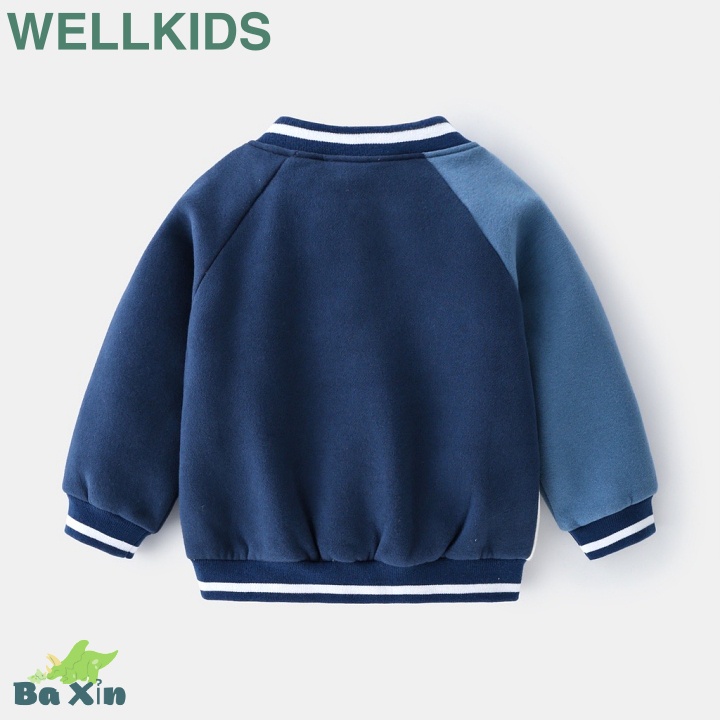 (10-30KG)ÁO KHOÁC MÙA ĐÔNG CHO BÉ WELLKIDS 100% COTTON NỈ CHẦN BÔNG, DÀI TAY, NÚT BẤM SIZE ĐẠI 2 3 4 5 6 7 TUỔI