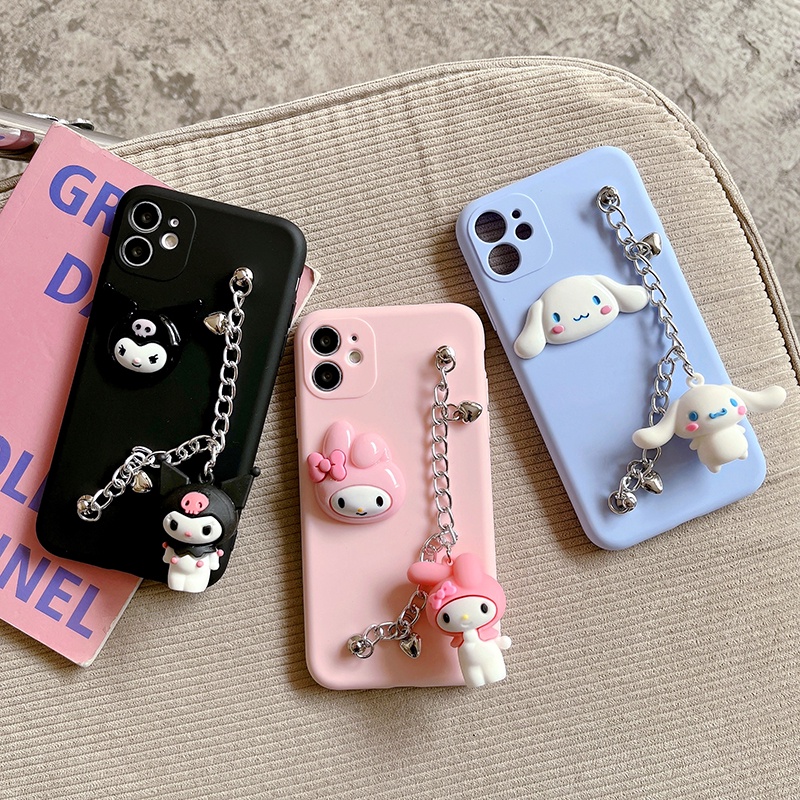 Ốp Điện Thoại Dẻo Hình Cinnamoroll Kèm Dây Đeo Cho Vivo Y17 Y15 2020 Y12 S Y20 i S Y02S V23e V25e V19 V21 V20 Pro Y21 Y22S