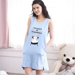 Đầm ngủ đầm mặc nhà, tay sắt nách vải COTTON 100% thấm hút tốt & siêu thoáng mát