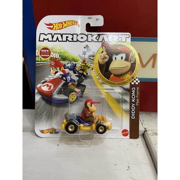 Xe mô hình đồ chơi Hotwheels 1:64 - MARIO KART - Diddy Kong (Pipe Frame)