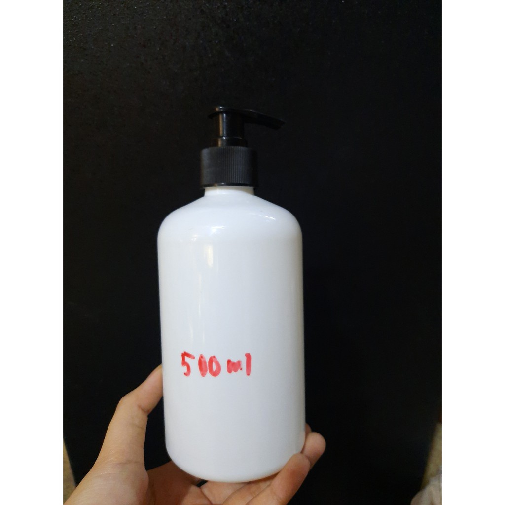 chai pet 500ml trắng sữa nắp mỏ vịt