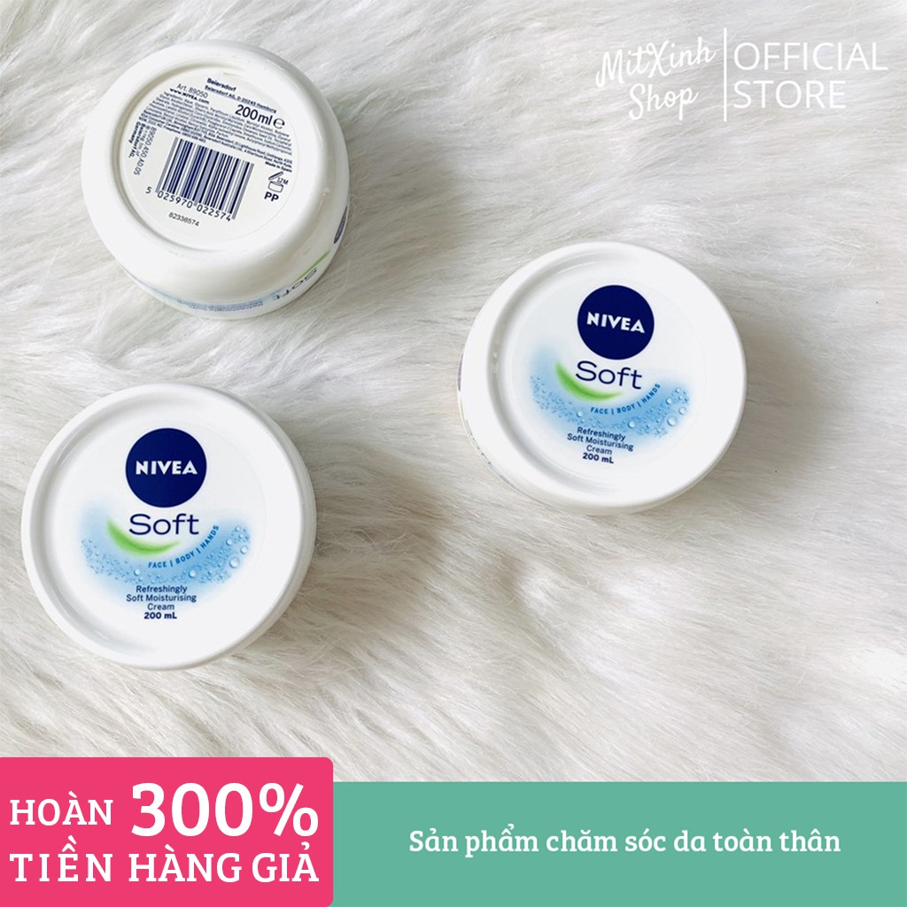 Kem Dưỡng Ẩm Nivea Soft toàn thân 200ml - Cam kết hàng chính hãng