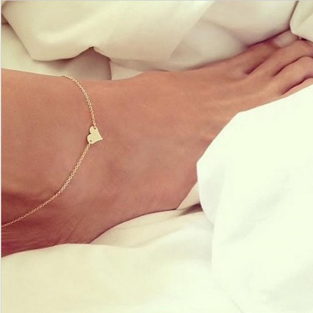 2 Lắc chân đính mặt trái tim thiết kế ấn tượng | BigBuy360 - bigbuy360.vn