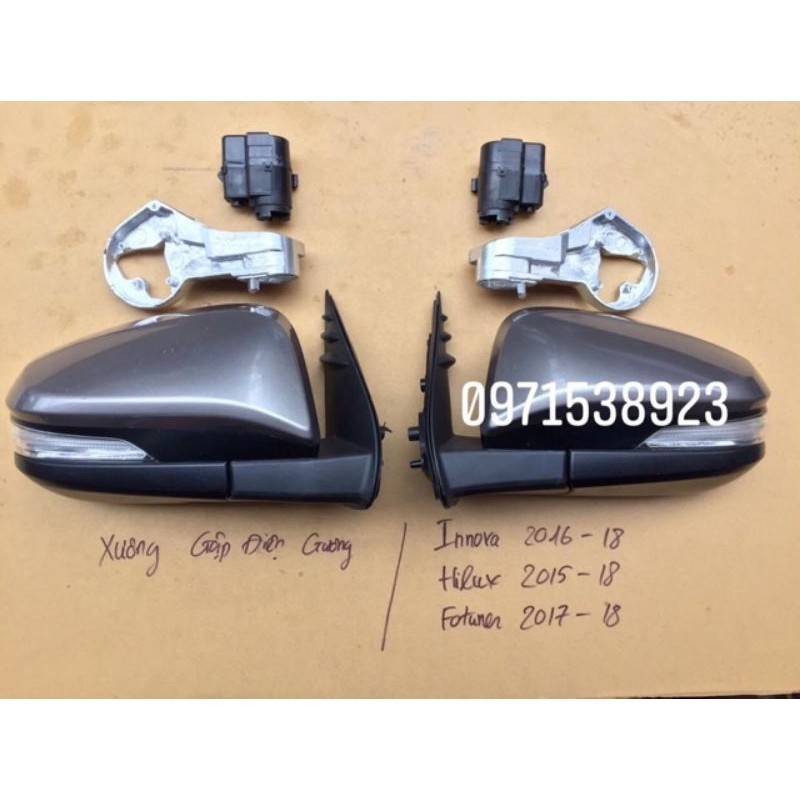 Trọn bộ gập gương tự động cho toyota innova, fortuner, hilux 2017-2020