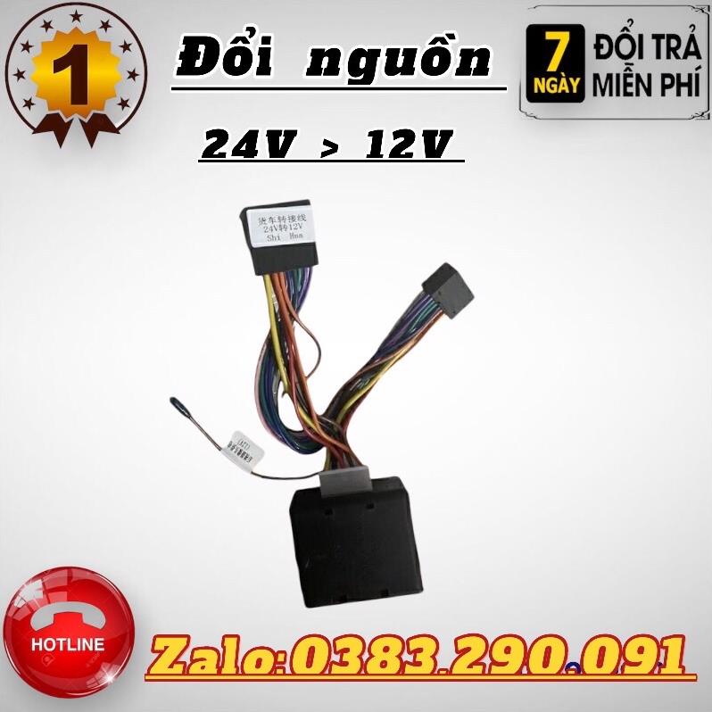 Bộ đổi nguồn 24v về 12v dành cho xe tải lắp màn hình Android, cắm zin.