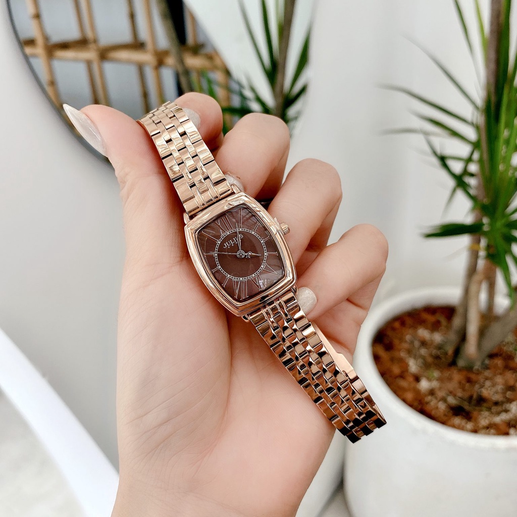 Đồng Hồ Nữ JA-1311D Julius Hàn Quốc Thép (Nâu)