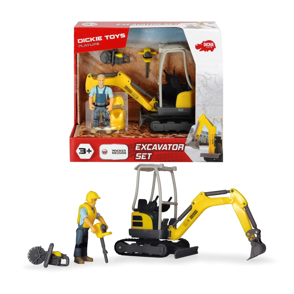 Bộ Đồ Chơi Xe Xây Dựng DICKIE TOYS Playlife-Excavator Set 203832005 - Simba Toys Vietnam