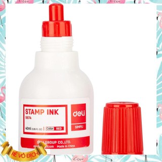 Mực dấu 40ml Deli, Đỏ - E9874