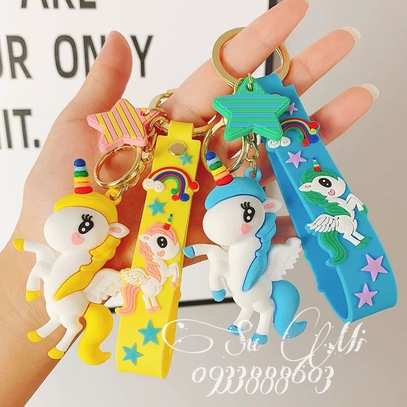 Móc khóa ngựa pony điệu - Móc khóa kỳ lân xinh xắn sắc màu hot trend treo balô túi xách