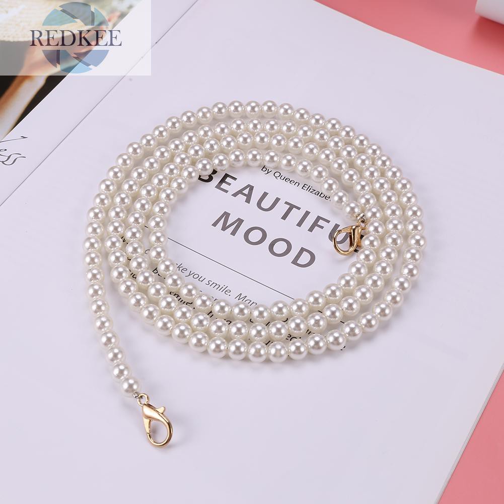 Dây Đeo Túi Xách Đính Hạt Ngọc Trai Thời Trang Cho Nữ