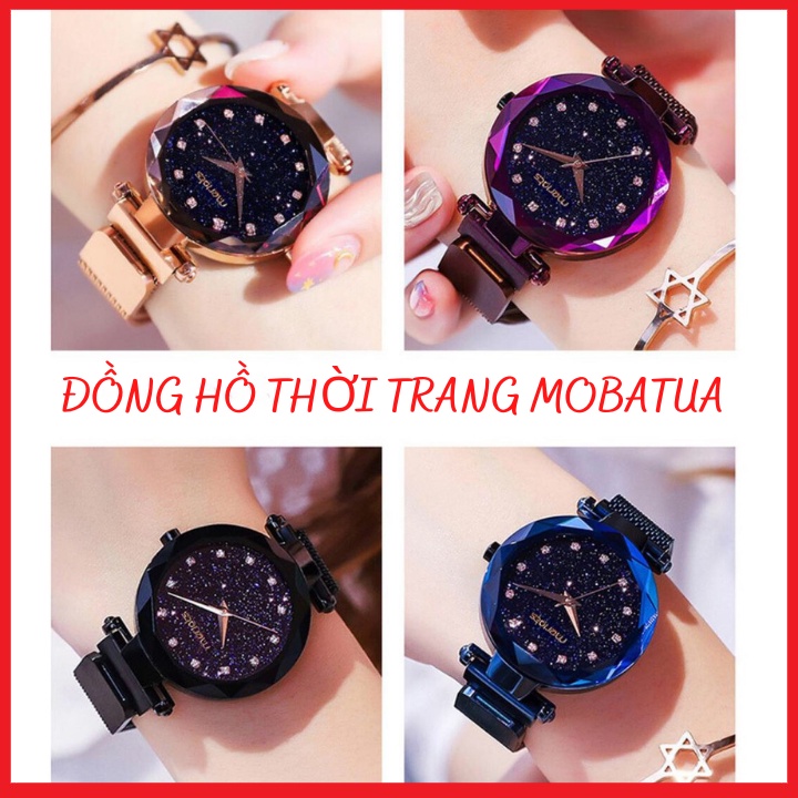 Đồng Hồ Thời Trang Nữ Mobatua 44-Dây Nam Châm-Măt 3D-Sang Chảnh-Cực Đẹp