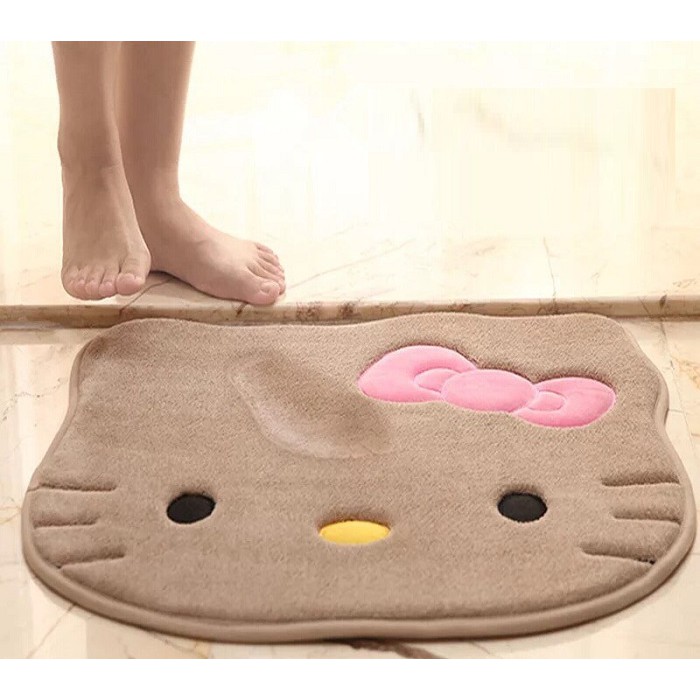 Thảm lau chân hình mèo Hello Kitty