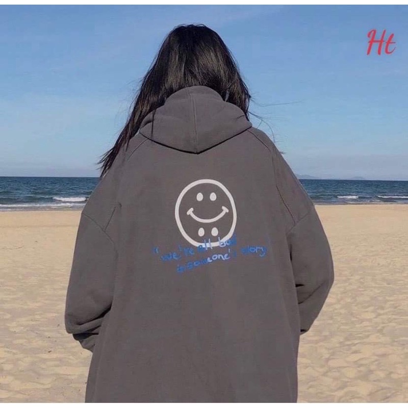 Áo khoác nỉ cotton Thoxi mặt cười H2A