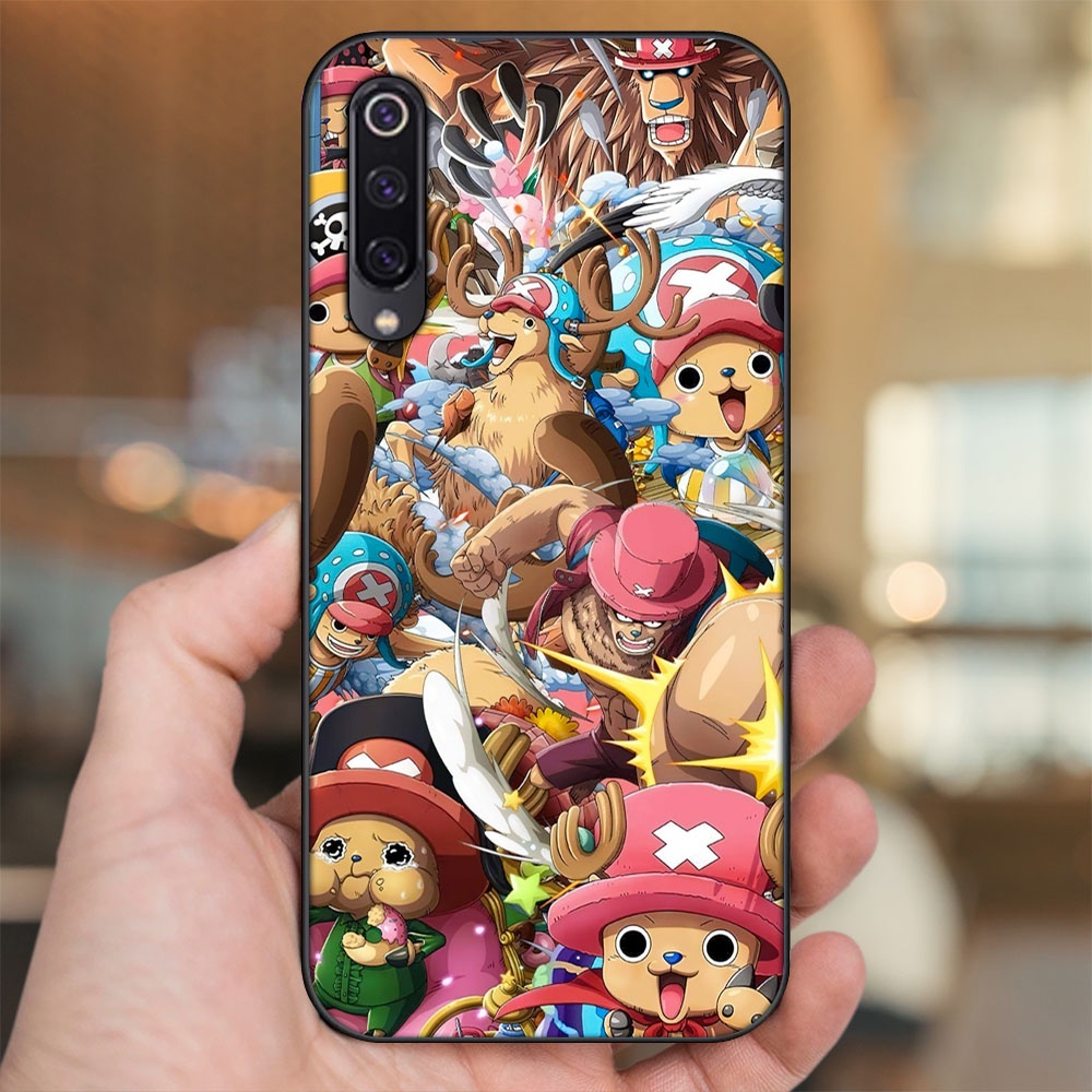 Ốp lưng Xiaomi Mi 9, Mi 9 SE viền đen in hình Chopper One Piece Đảo Hải Tặc